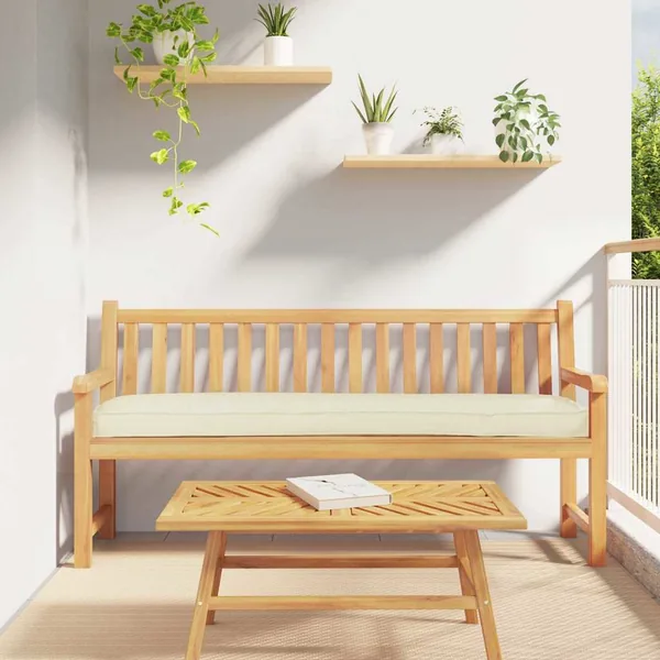 Set de coussins de palette 2 pcs Crème 200 x 40 x 8 cm