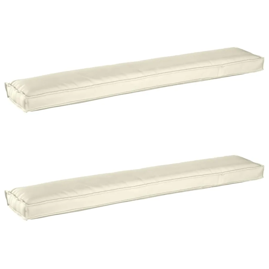 Set de coussins de palette 2 pcs Crème 200 x 40 x 8 cm - 2