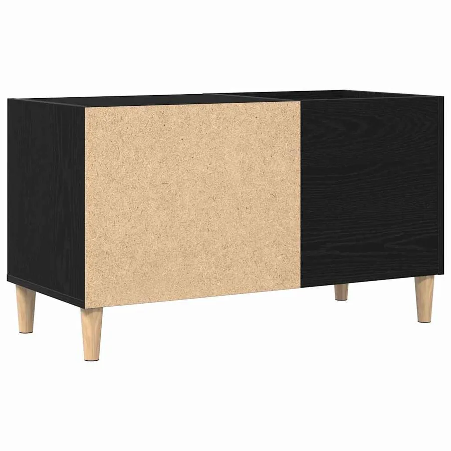 Meuble à vinyles Chêne noir 84,5 x 38 x 48 cm Bois d'ingénierie - 5