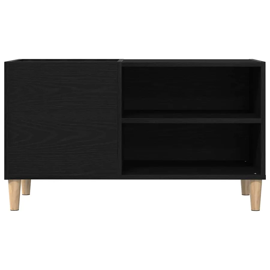 Meuble à vinyles Chêne noir 84,5 x 38 x 48 cm Bois d'ingénierie - 6