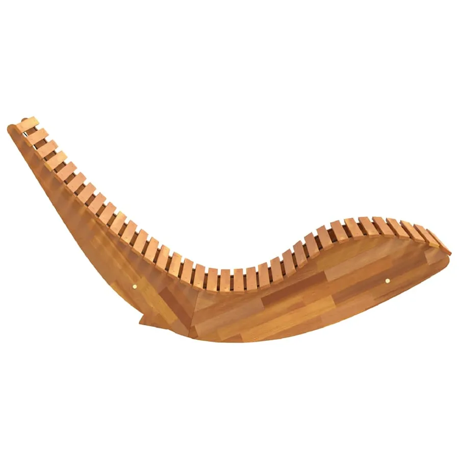 Transat 2 pcs Marron 154 x 60 x 74 cm Bois d'Acacia Massif - 6