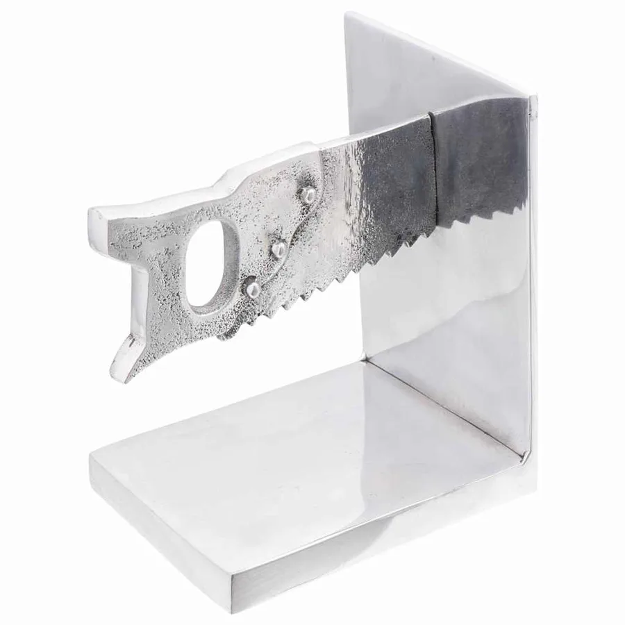 Serre-livres 2 pcs Argenté 11 x 14 x 17,5 cm Aluminium - 2