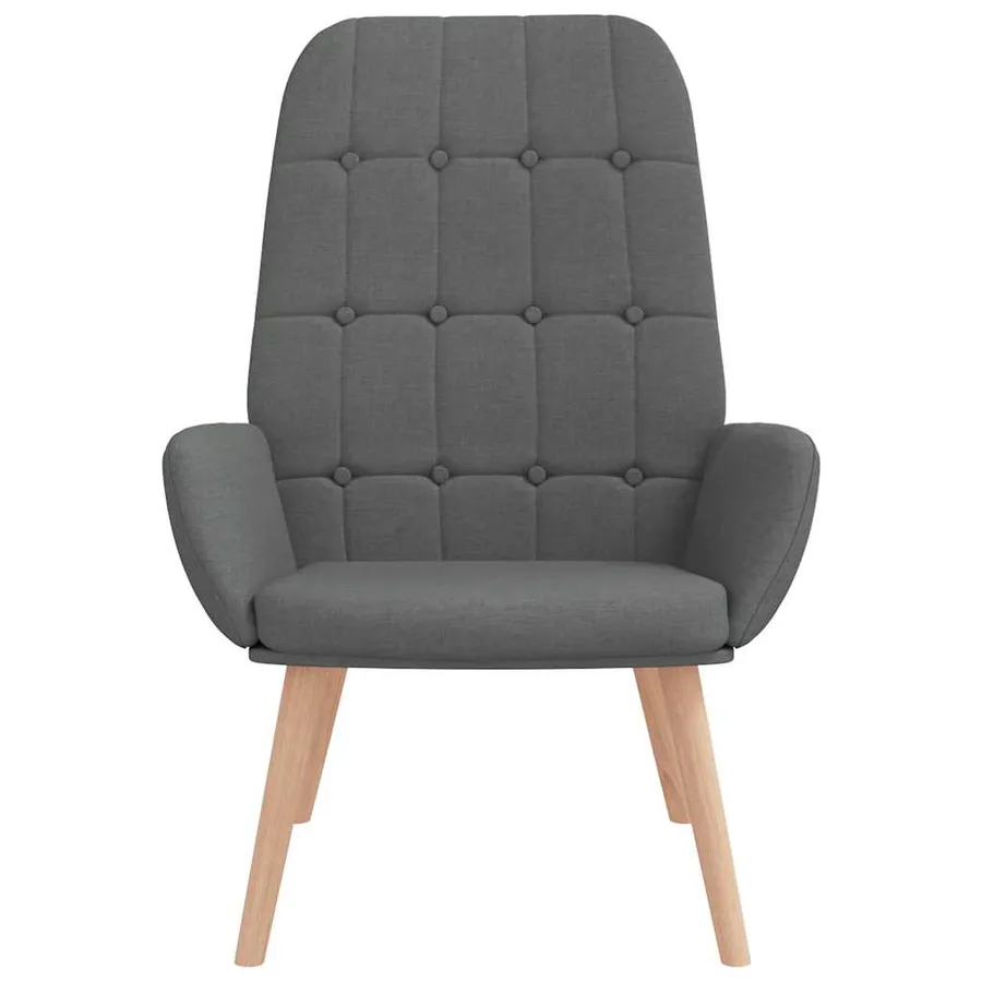 Fauteuil relaxant en tissu gris foncé - 3