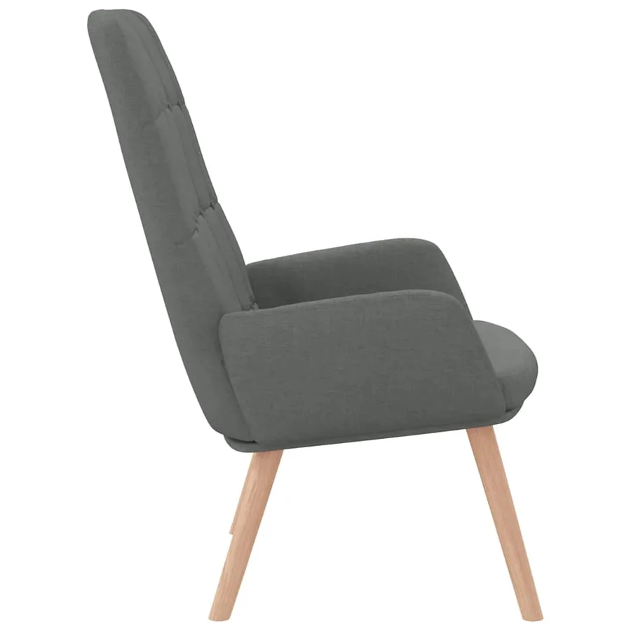 Fauteuil relaxant en tissu gris foncé - 4