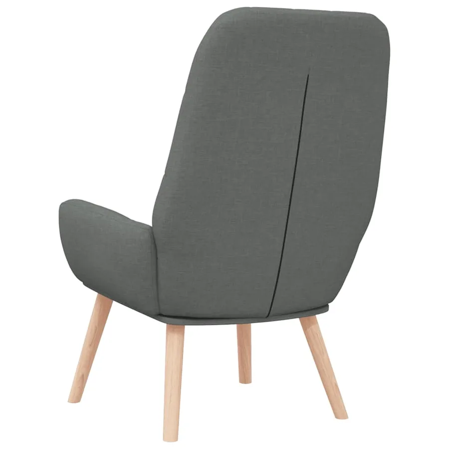 Fauteuil relaxant en tissu gris foncé - 5