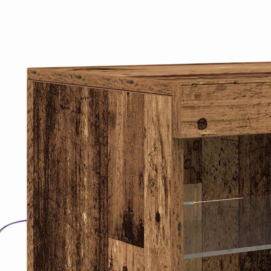 Buffet LED Bois ancien 41 x 37 x 67 cm Bois d'ingénierie - 8