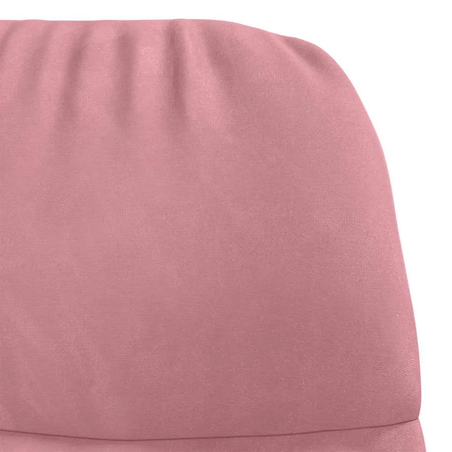 Fauteuil à bascule velours rose - 6