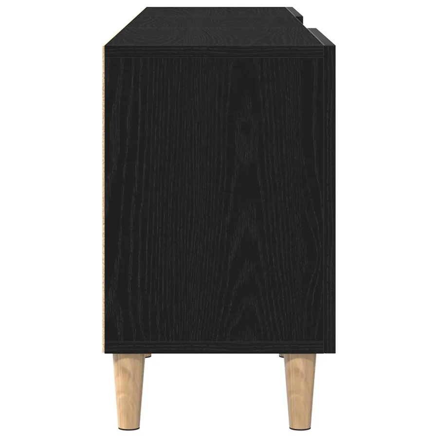 Meuble TV Chêne noir 150 x 30 x 50 cm Bois d'ingénierie - 7