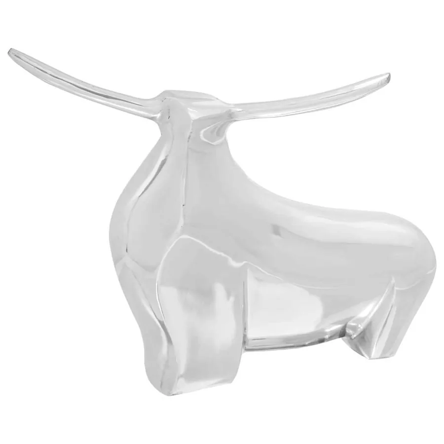 Sculpture de taureau Argenté 37 x 44 x 17 cm Aluminium
