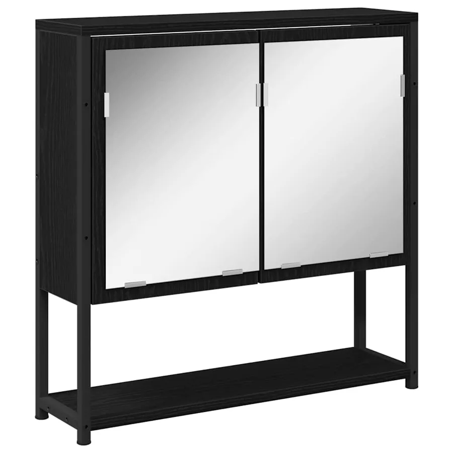 Ensemble de mobilier de salle de bain 3 pcs Chêne noir - 5