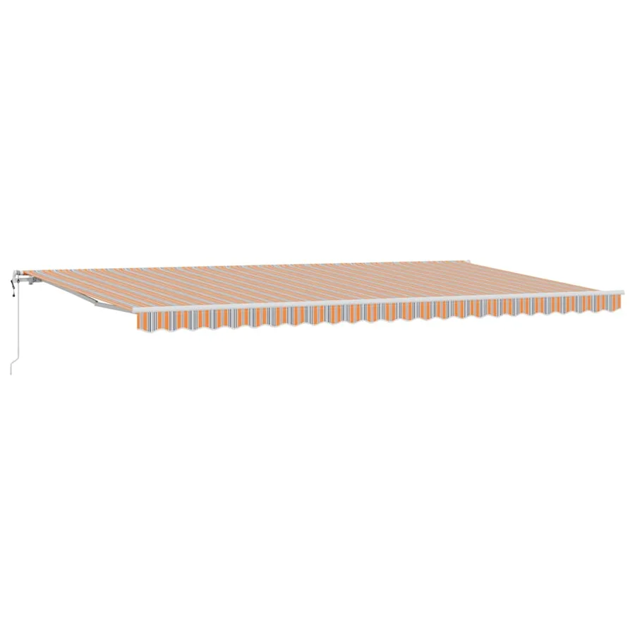 Auvent rétractable Multicolore 600 × 350 cm Tissu et Aluminium - 2