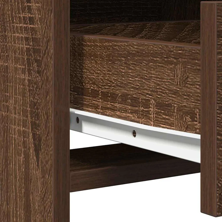 Table de Toilette Chêne brun 50 x 41 x 135 cm Bois d'ingénierie - 8