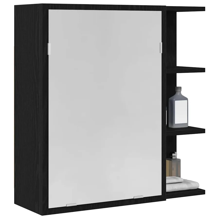 Armoire Miroir de Salle de Bain Chêne noir 62,5 x 20,5 x 64 cm - 3