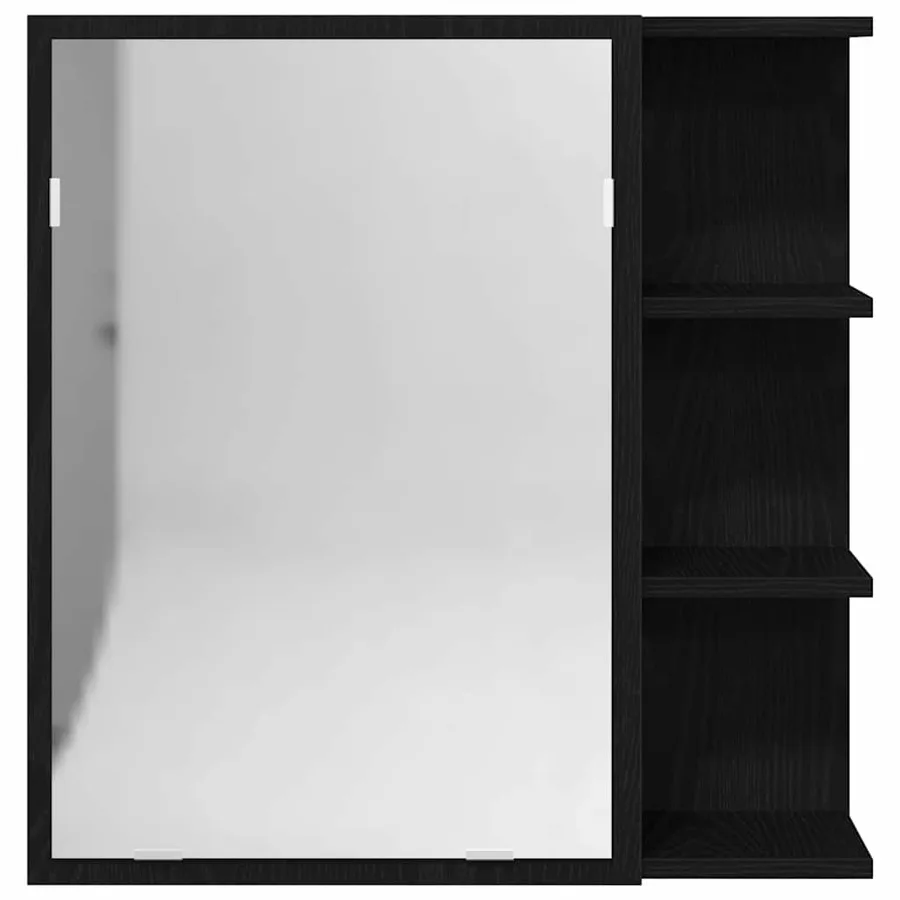 Armoire Miroir de Salle de Bain Chêne noir 62,5 x 20,5 x 64 cm - 7
