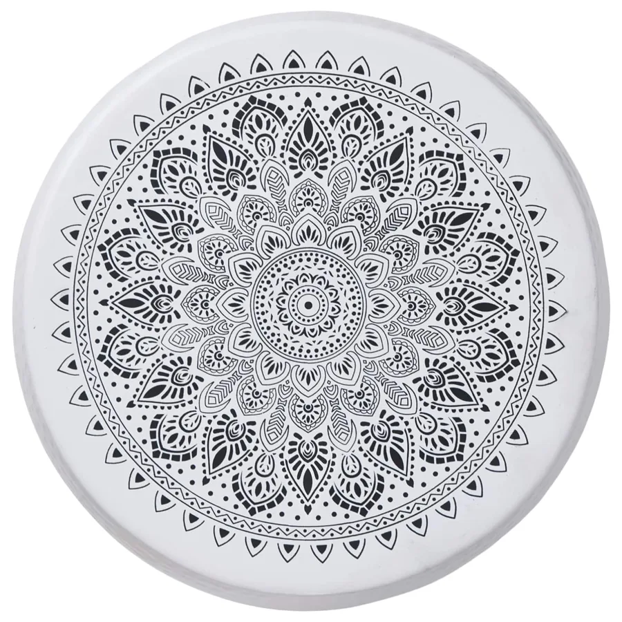 Table basse ronde martelée Blanc Ø 55 x 55 cm Aluminium - 4