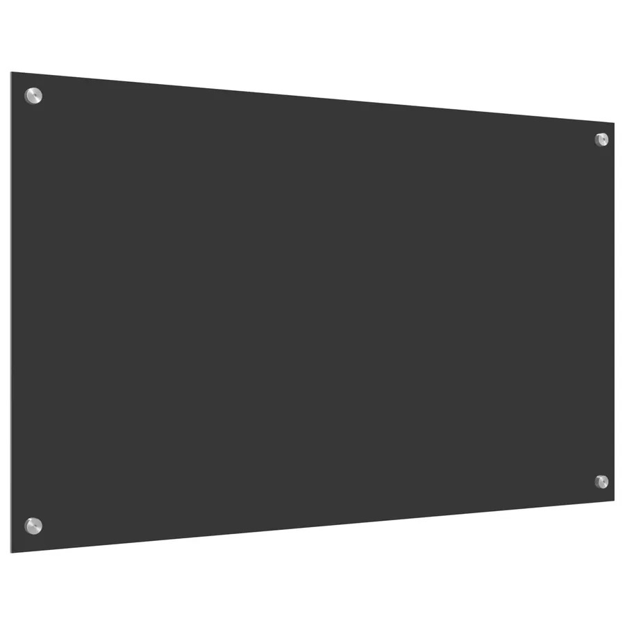 Crédence de cuisine Gris foncé 100 x 60 cm verre trempé - 4