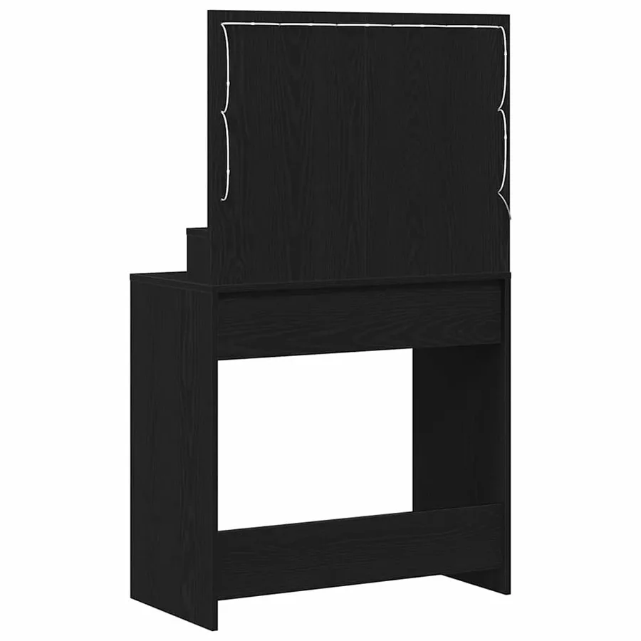 Table de Toilette avec étagère Chêne noir 75,5 x 41 x 135 cm - 6