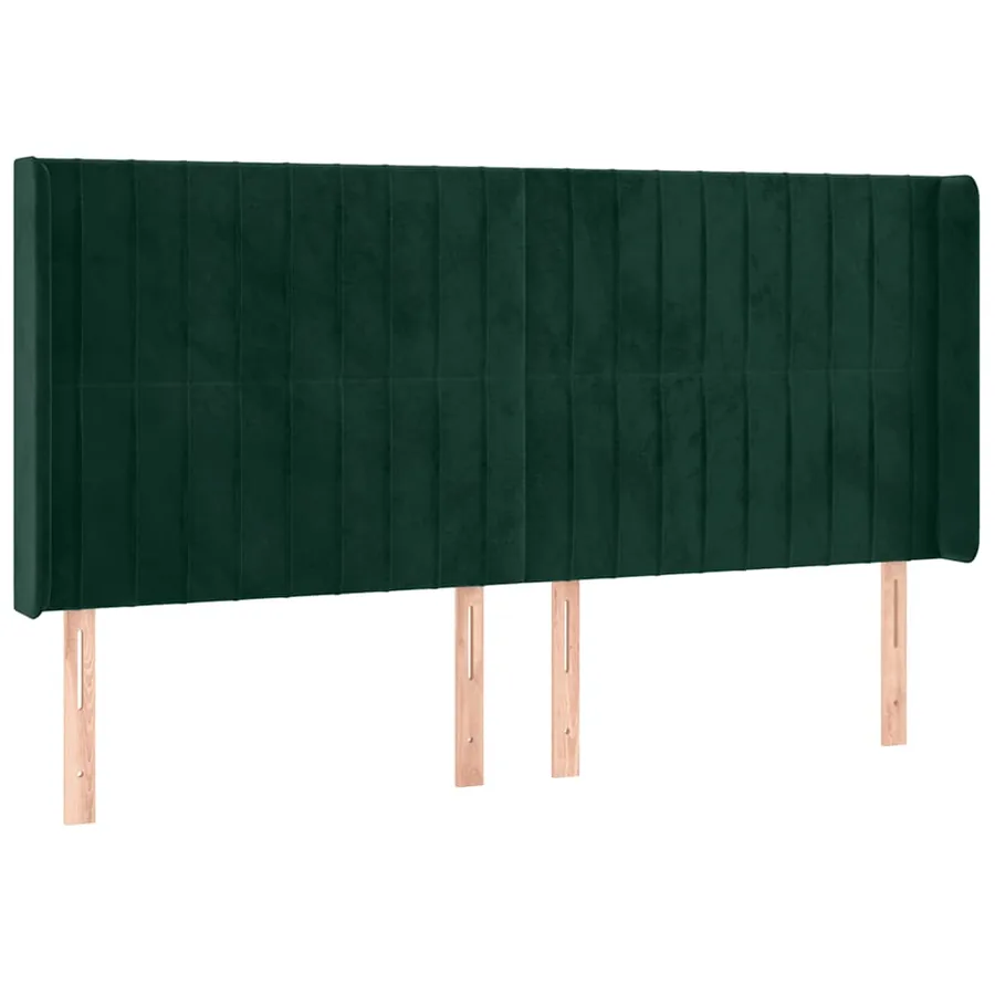 Sommier à lattes de lit matelas et LED Vert foncé 160x200 cm - 7