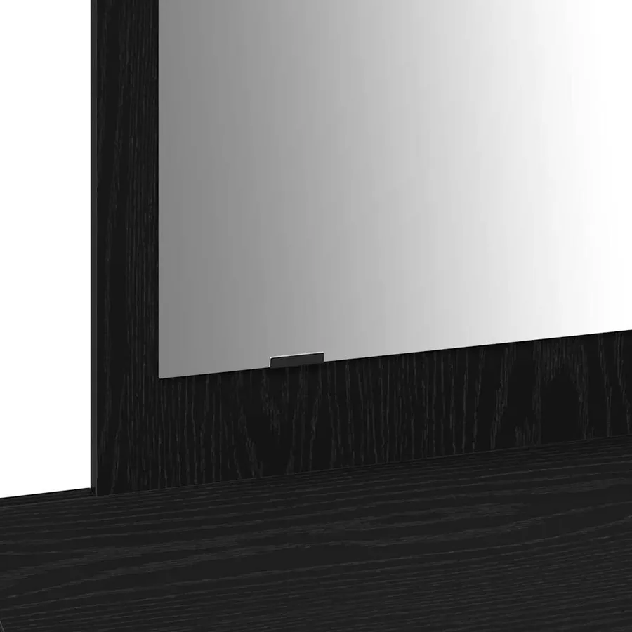 Table de Toilette Noir 100 x 40 x 70 cm Bois d'ingénierie - 10