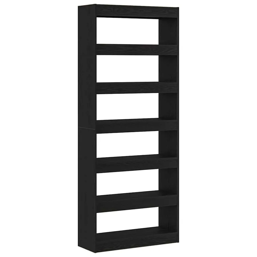 Bibliothèque Chêne noir 80 x 30 x 198 cm Bois d'ingénierie - 7