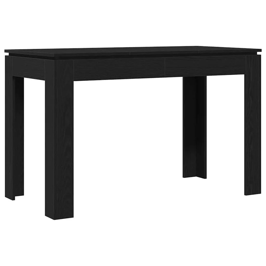 Table de salle à manger en chêne noir 120x60x76 cm bois d'ingénierie - 7