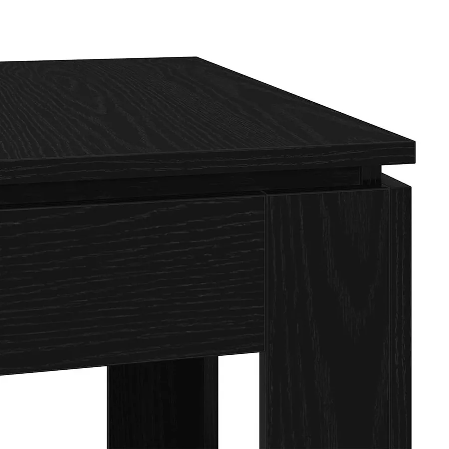 Table de salle à manger en chêne noir 120x60x76 cm bois d'ingénierie - 8