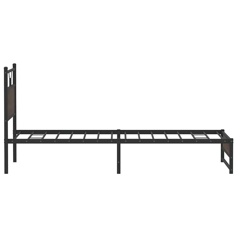 Cadre de lit sans matelas chêne marron 107x203 cm - 7