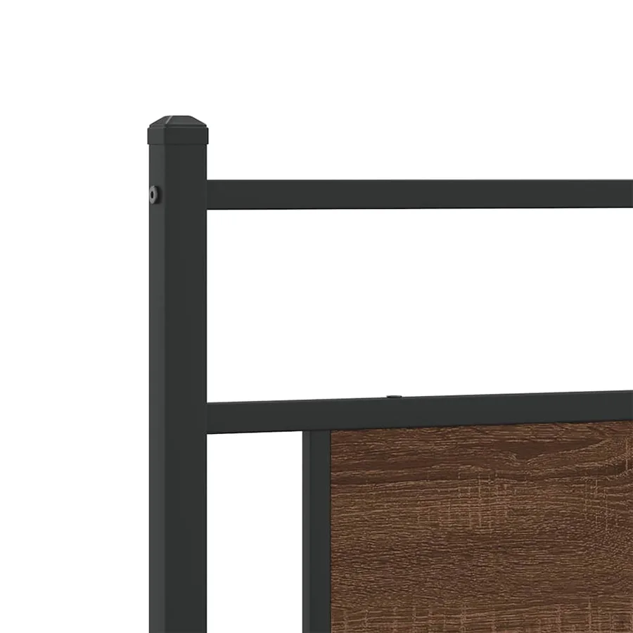 Cadre de lit sans matelas chêne marron 107x203 cm - 9