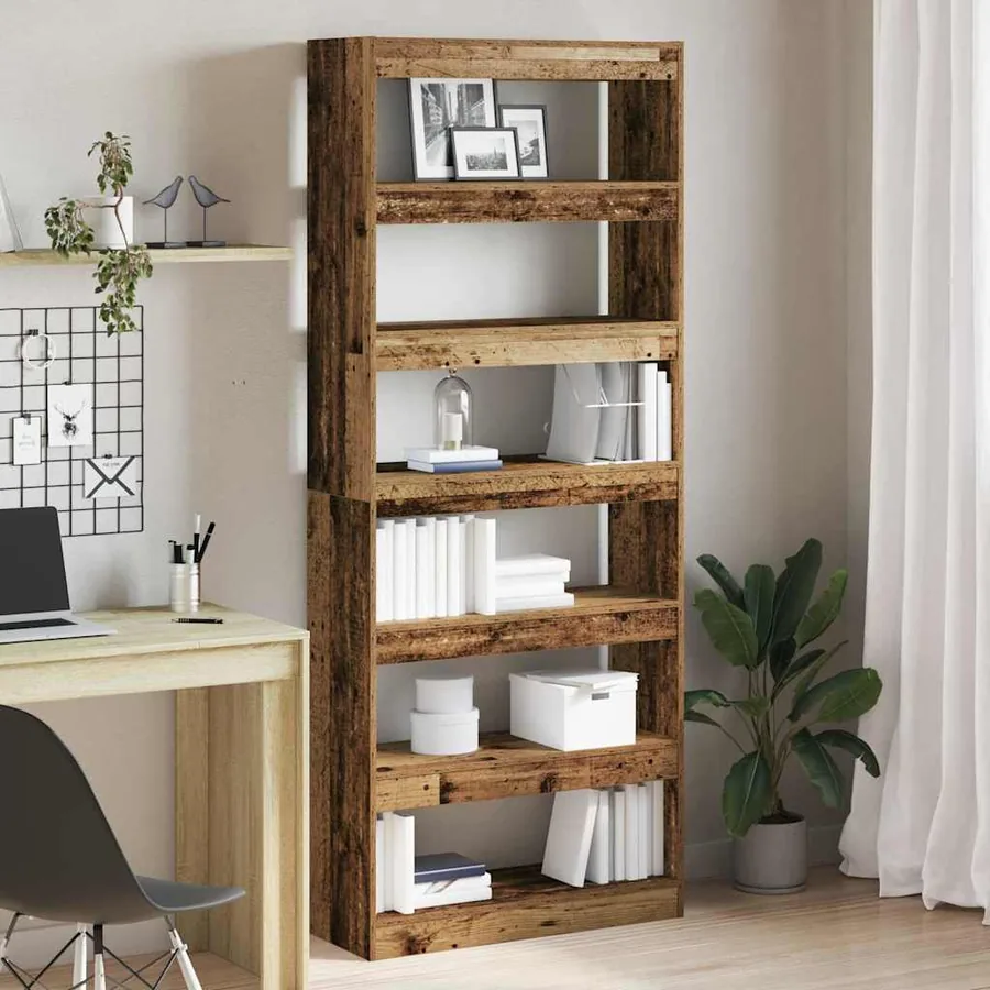 Bibliothèque Bois ancien 80 x 30 x 198 cm Bois d'ingénierie