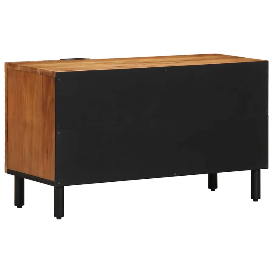 Meuble TV Marron 80 x 33 x 46 cm Bois de mangue massif - 3