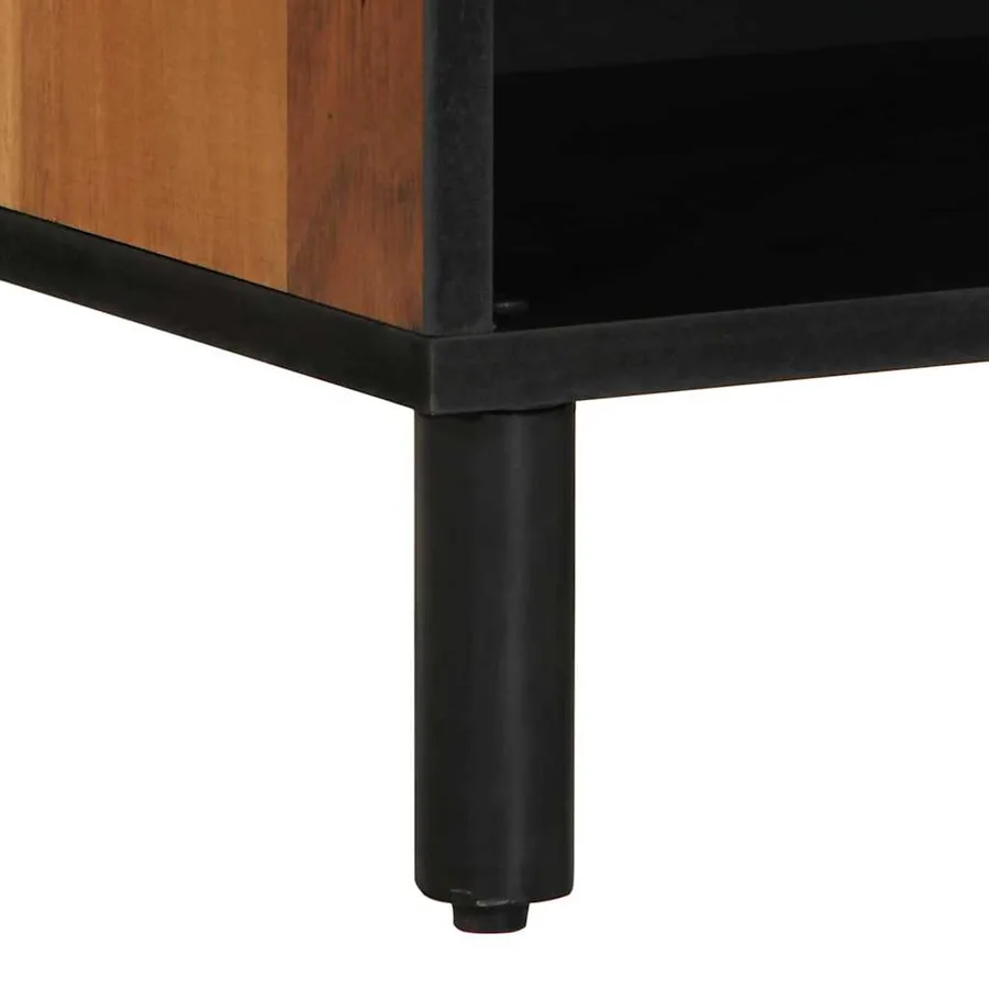 Meuble TV Marron 80 x 33 x 46 cm Bois de mangue massif - 8