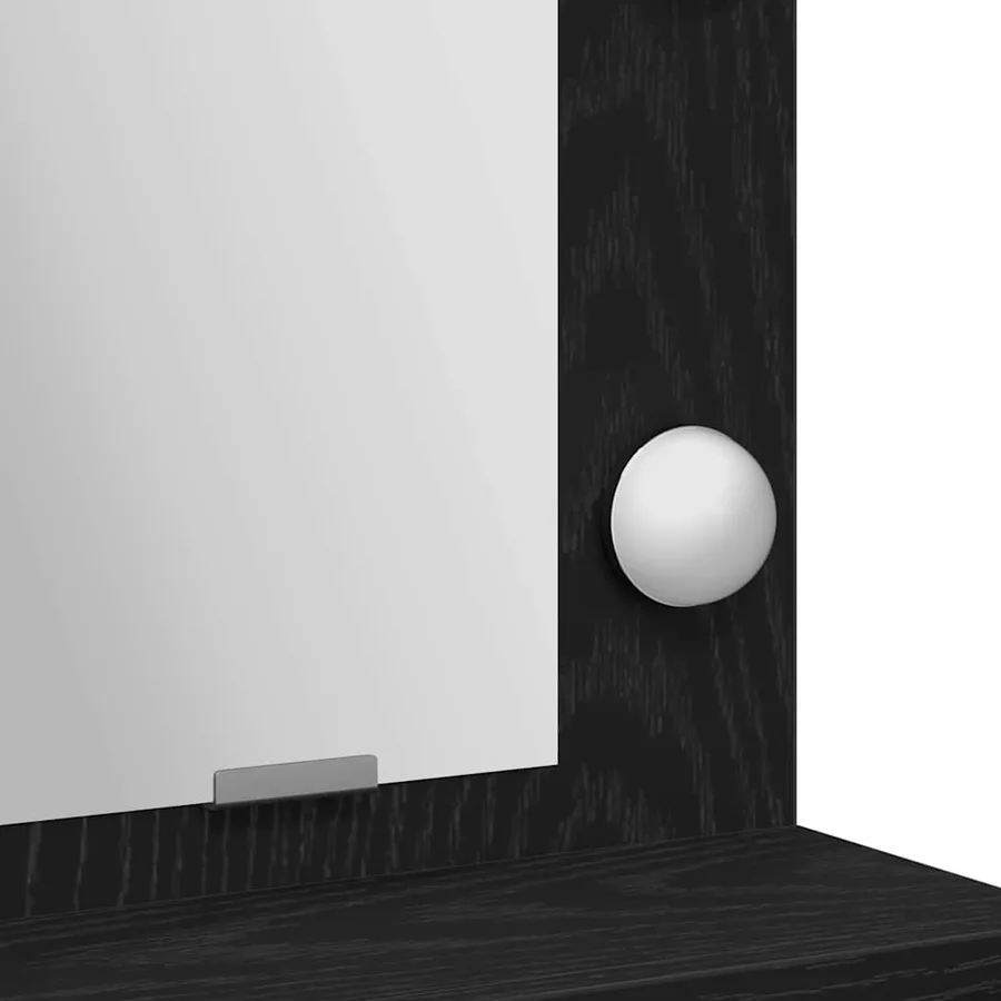 Table de Toilette Chêne noir 79 x 41 x 135 cm Bois d'ingénierie - 9