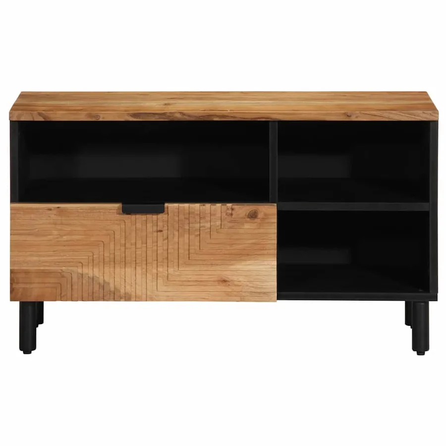 Meuble TV Marron 80 x 33 x 46 cm Bois de mangue massif - 3