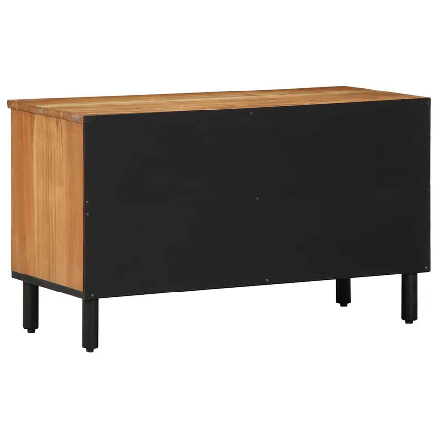 Meuble TV Marron 80 x 33 x 46 cm Bois de mangue massif - 5