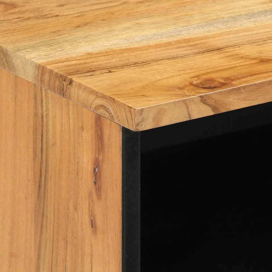 Meuble TV Marron 80 x 33 x 46 cm Bois de mangue massif - 6