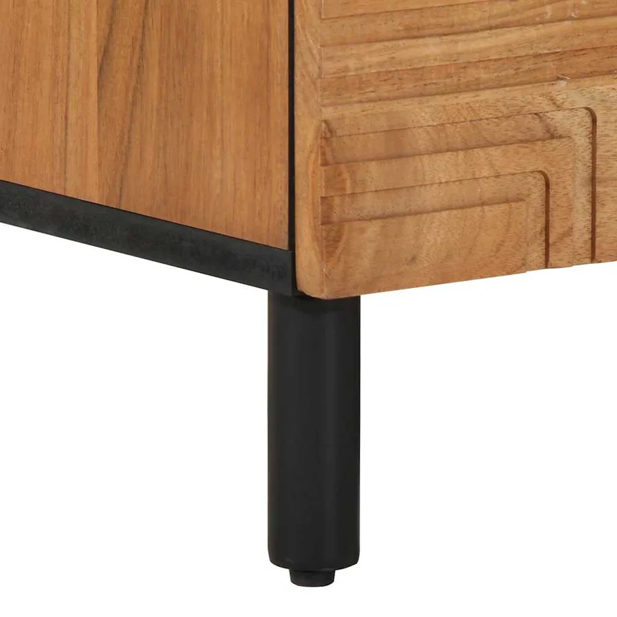 Meuble TV Marron 80 x 33 x 46 cm Bois de mangue massif - 8