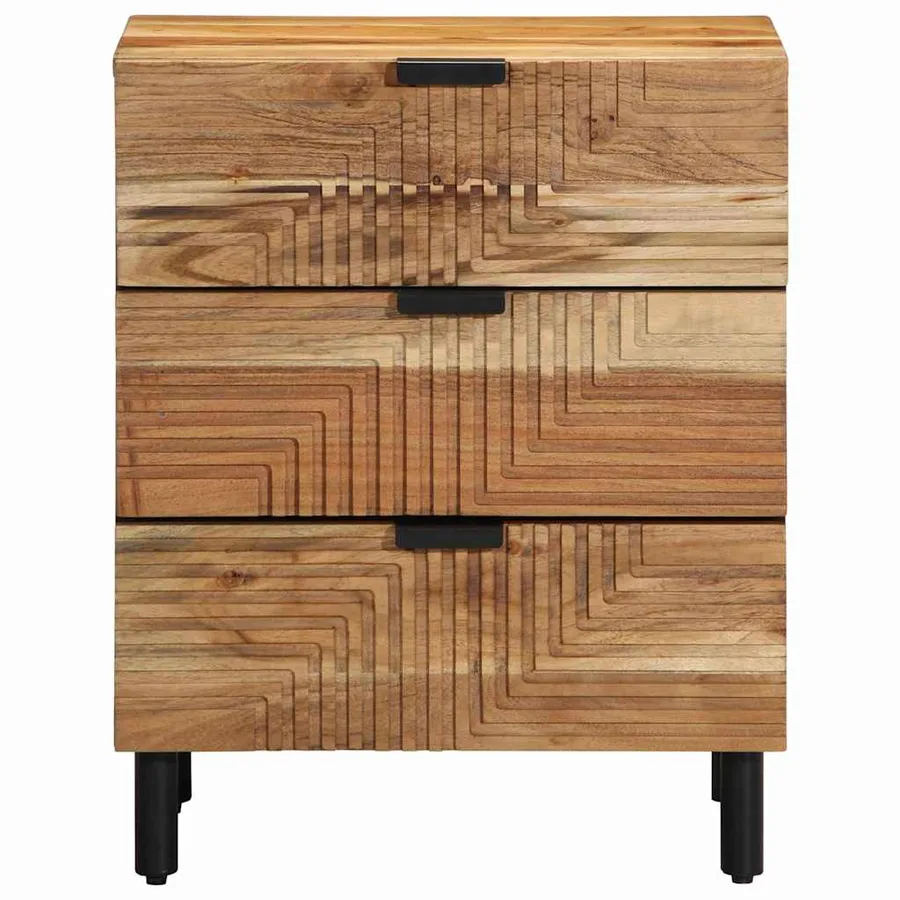 Armoire de lit Marron 50 x 33 x 62 cm Bois d'Acacia Massif - 3