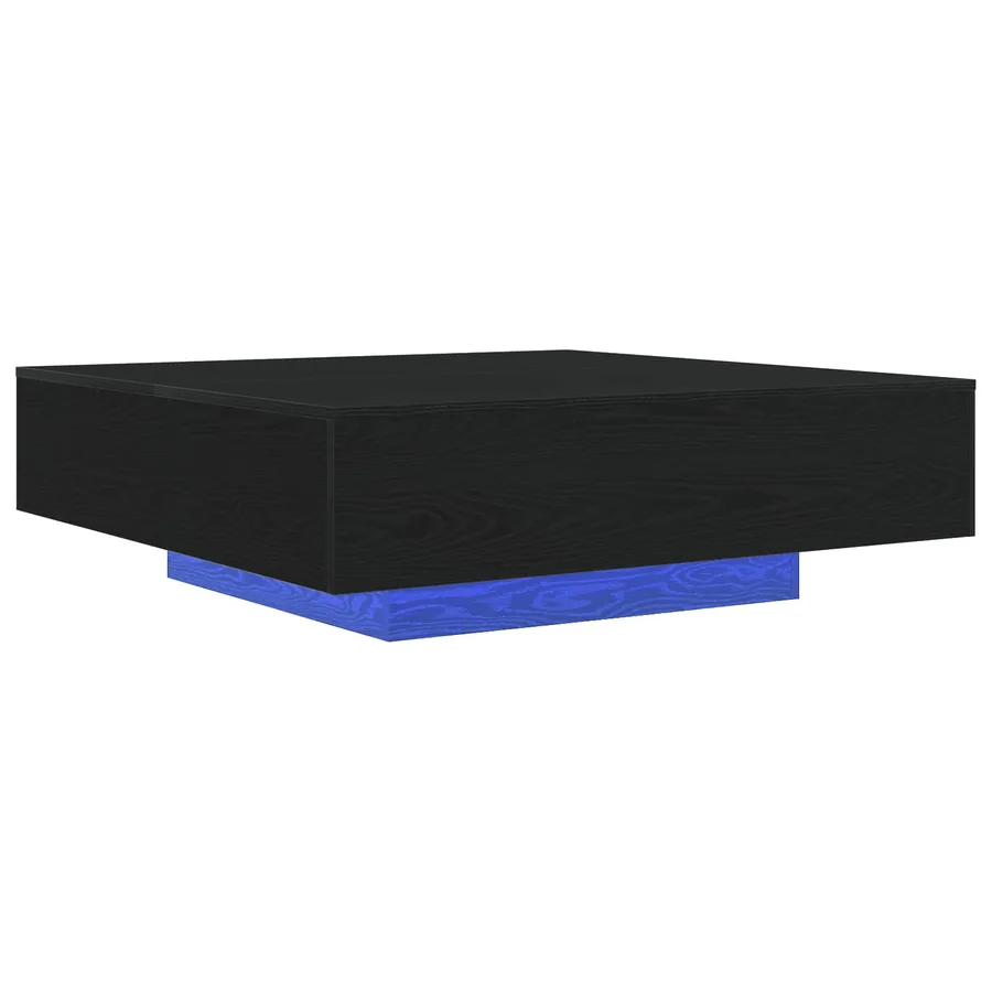 Table basse Chêne noir 100 x 100 x 31 cm Bois d'ingénierie - 4