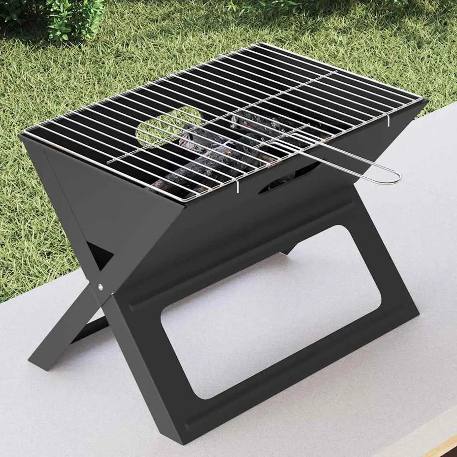 Grill extérieur Noir 46 x 31 x 31 cm Acier - 4