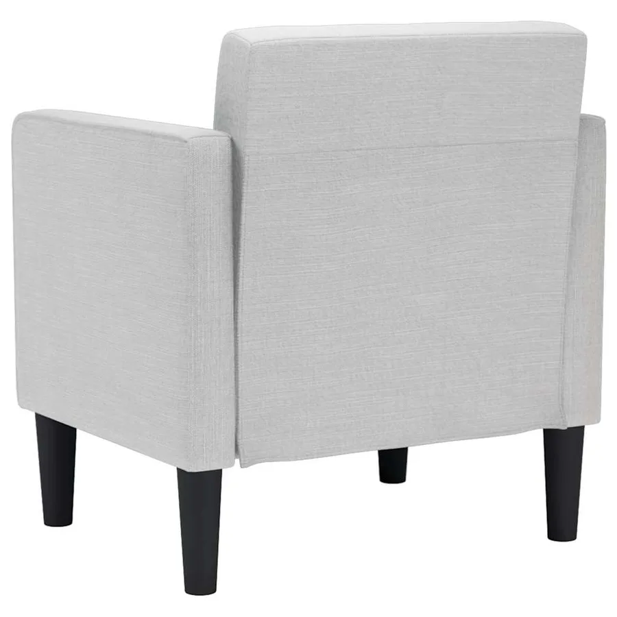 Fauteuil canapé avec accoudoirs tissu gris nuage 53 cm - 5