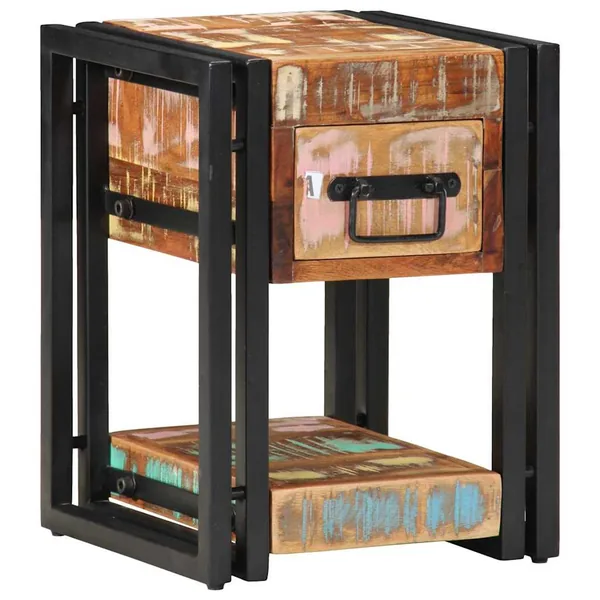 Cabinet de chevet 2 pcs 30 x 30 x 40 cm Bois Recyclé Solide
