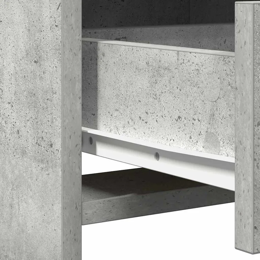 Ensemble de table de maquillage avec LED 2 pcs Gris béton - 10
