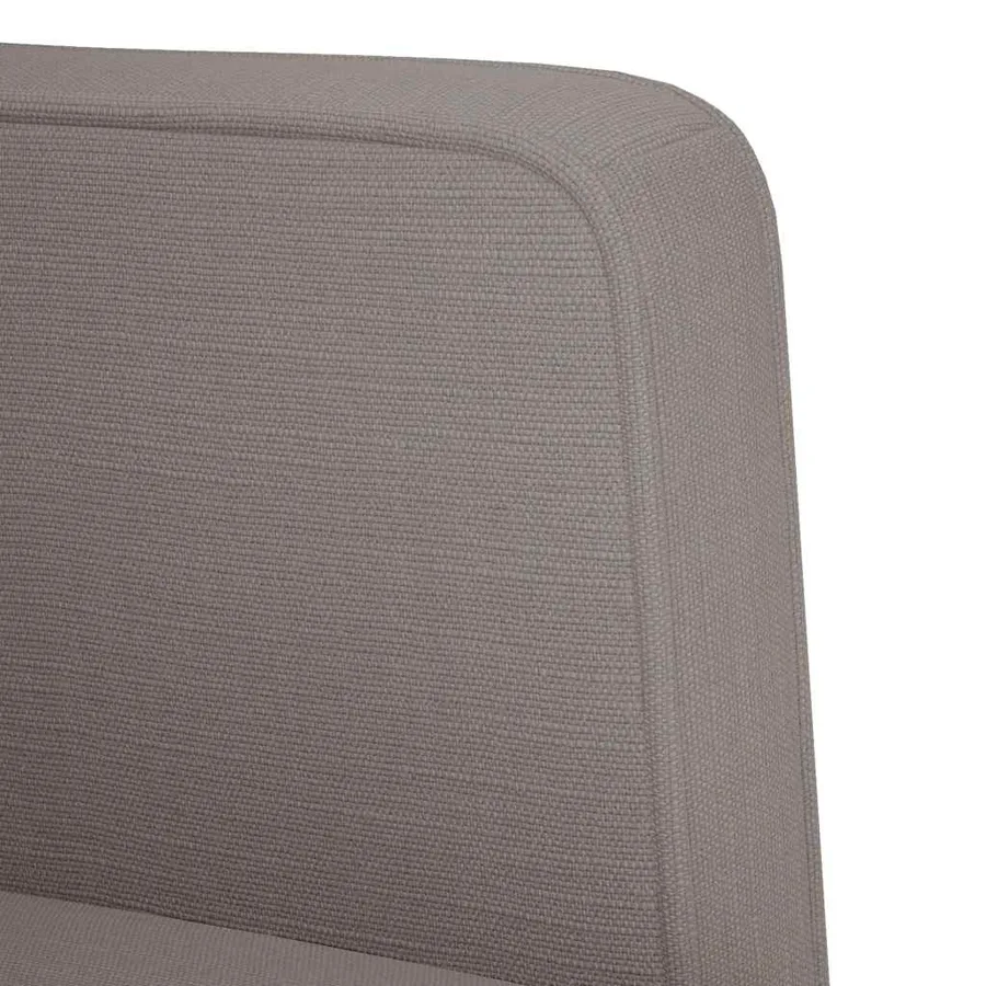 Canapé deux places taupe 111 cm en tissu - 6