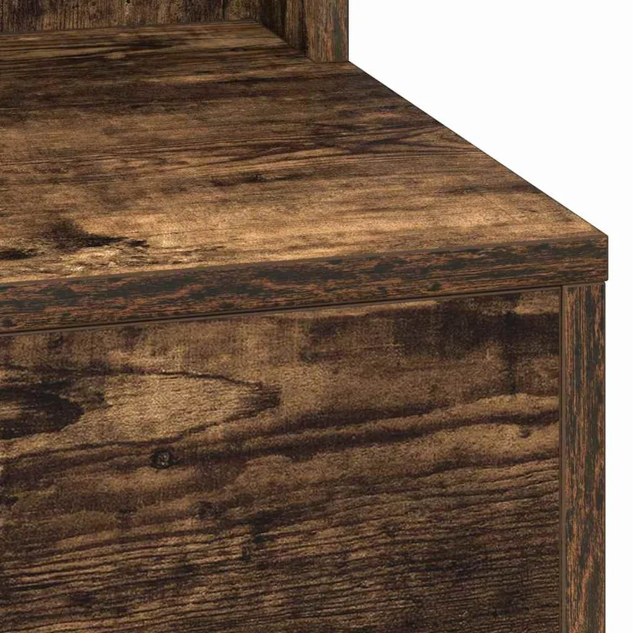 Table de Toilette avec étagère Chêne fumé 100 x 41 x 135 cm - 7