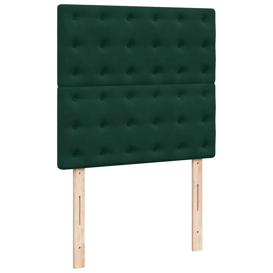 Cadre de lit ottoman avec matelas vert foncé 80x200 cm velours - 13