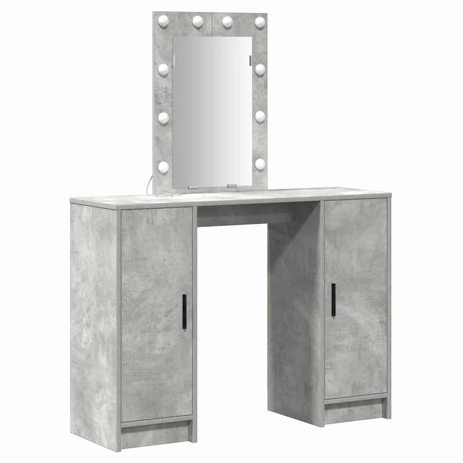 Table de Toilette avec stockage Gris clair 102 x 33 x 135 cm - 2
