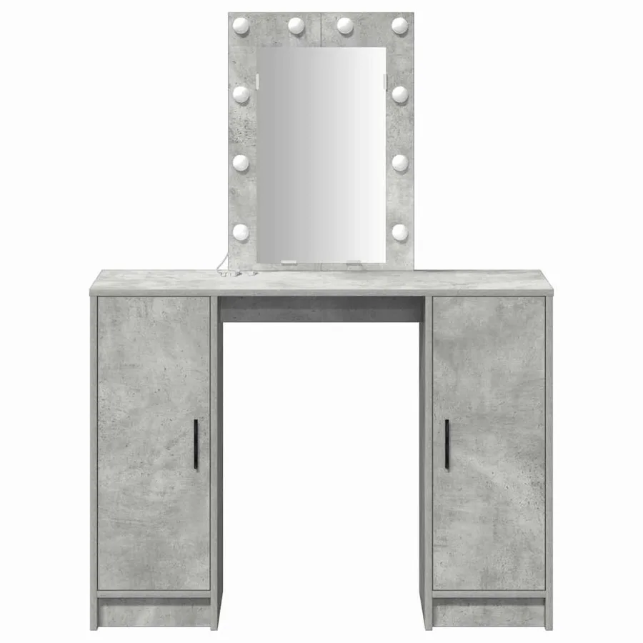 Table de Toilette avec stockage Gris clair 102 x 33 x 135 cm - 5