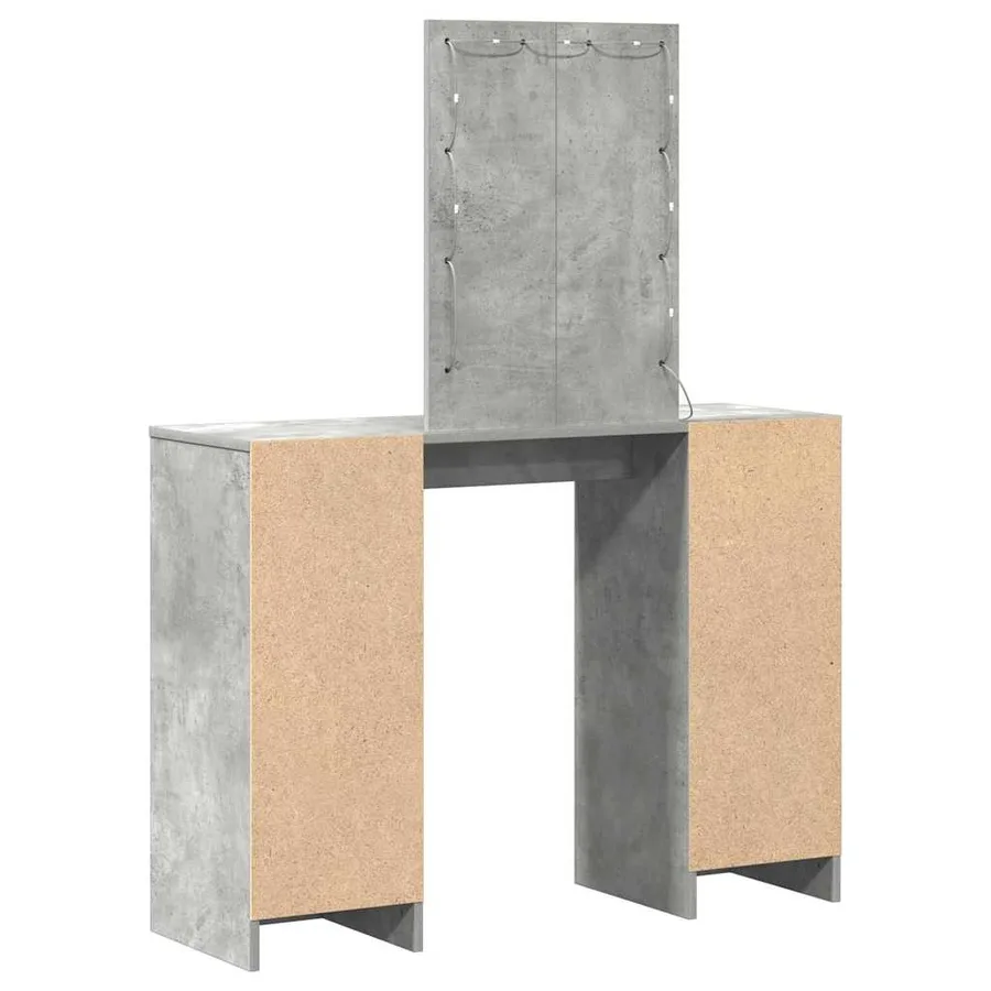 Table de Toilette avec stockage Gris clair 102 x 33 x 135 cm - 7