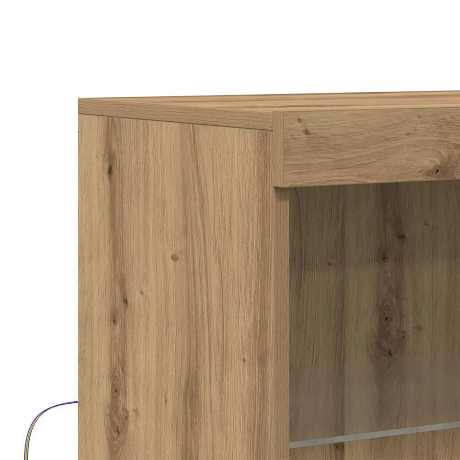 Buffet LED Marron 60 x 37 x 100 cm Bois d'ingénierie - 10