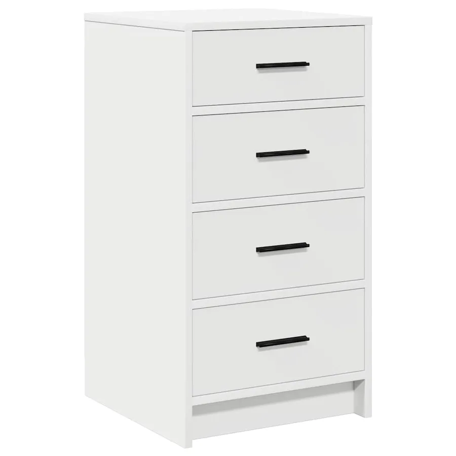Table de Toilette avec tiroir 3 pcs Blanc Bois d'ingénierie - 7